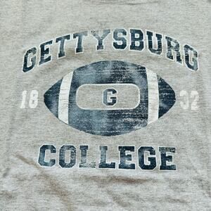 Third Street USA Made Cotton College Spirit Grey Football Tee Shirt